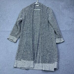 Eileen Fisher Cardigan Womens M Boucle Marled Sweater Knit Long Sleeve Organic *